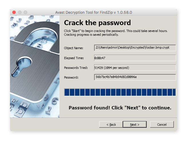 The Avast Decryption Tool for FindZip helps recover files encrypted by the FindZip strain of ransomware.